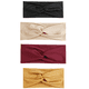 thumbnail image 1 of Envolturas de nailon anudadas brillantes, turbante elástico para mujer, banda sólida Retro, 1 of 5