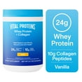 thumbnail image 3 of Vital Proteins Whey Protein + Collagen Peptides Powder, Supports Lean Muscle, Recovery and Joint Health, Vanilla, 21.7oz, 3 of 8