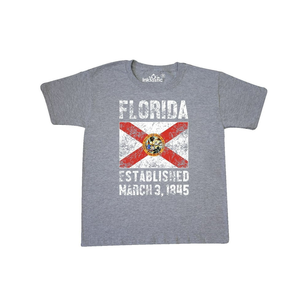 Established March 3, 1845 Florida Flag Youth T-Shirt - Walmart.com ...