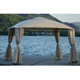 thumbnail image 3 of Outdoor BBQ Canopy Tent, Gazebo Canopy with Mosquito Netting for 5-6 Person, Water and UV-Resistant Garden Party Tent with Double Layer Top, BBQ Tent for Patio Backyard, Easy Setup, Beige, S9649, 3 of 8