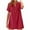 QZ2_Red, variant on Eiyaclvo Summer Dresses for Women Short Sleeve V Neck Button Up Shirt Dress Dressy Casual Mini Dress