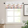 thumbnail image 3 of nqOlkjepod Colorful Flowers Farmhouse Short Window Curtain Valances, Spring Botanical Watercolor Wildflowers Rod Pocket Kitchen Valances for Living Room Bedroom Bathroom Cafe, 1 Panel - 60" x 18", 3 of 8
