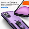 thumbnail image 4 of iPhone 11 Pro Case, 360 ?Rotate Ring Stand Rugged Lightweight Slim Impact-Resistant Full Body Shockproof Protective Bumper Case For iPhone 11 Pro,Purple + Black, 4 of 8