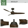 thumbnail image 4 of Hunter - Mosley Indoor/Outdoor Ceiling Fan, Wall Control, 52-inch, Premier Bronze, Industrial-style, 3-speed WhisperWind Motor, 50962, for Porches, Bathrooms, 4 of 16