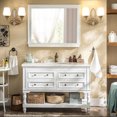 thumbnail image 2 of Costway 2-Light Retro Crystal Vanity Light Satin Nickel Glass Shade Bathroom Fixture UL, 2 of 10