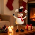 thumbnail image 5 of 2026 Christmas Indoor Home Decor Set of 3 Christmas Standing Figurines, Santa Claus, Snowman and Reindeer Tabletop Ornaments for Mantel, Shelf and Home Holiday Decor, 5 of 9