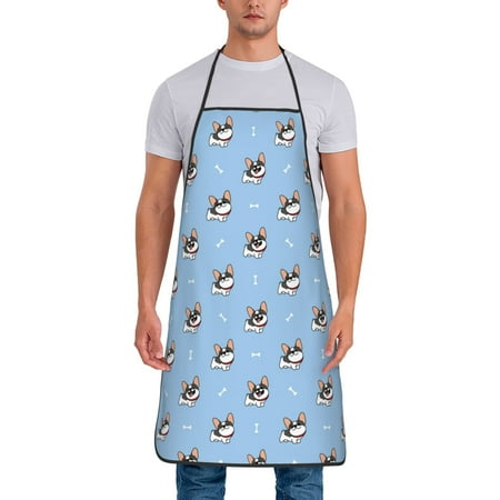 

Zeuib French Bulldog2 Print Unisex Waterproof Aprons Cooking Aprons for Kitchen Gardening and Salon Water & Oil Resistant