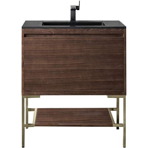 James Martin Vanities 805-V31.5-W-CB-CH Mantova 32" Single Basin Poplar Wood Vanity Set -