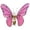 Pink, variant on Glow in The Dark Butterfly Decorations for Wall, Garden, Fence, Outdoor Hanging Metal Butterflies, Night Garden Decor for Patio, Yard, Plant Pot, 1 Pcs, 5.1x4.5"