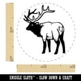 thumbnail image 2 of Ominous Elk Wapiti Deer Looking Back Self-Inking Rubber Stamp Ink Stamper for Stamping Crafting Planners - 1/2 Inch Mini - Sky Blue Ink, 2 of 5