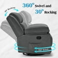 thumbnail image 4 of Jocisland Oversized Swivel Rocker Recliner Chair, Lazy Boy Rocking Massage Recliner Chair for Adults, Overstuffed Glider Recliner Chair for Living Room,Dark Grey, 4 of 9