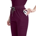 thumbnail image 5 of Niaahinn Women's Medical Scrubs Set - Quick Dry V-Neck Top with Pants, Multiple Pockets, Adjustable Drawstring, 10 colors, 5 of 7