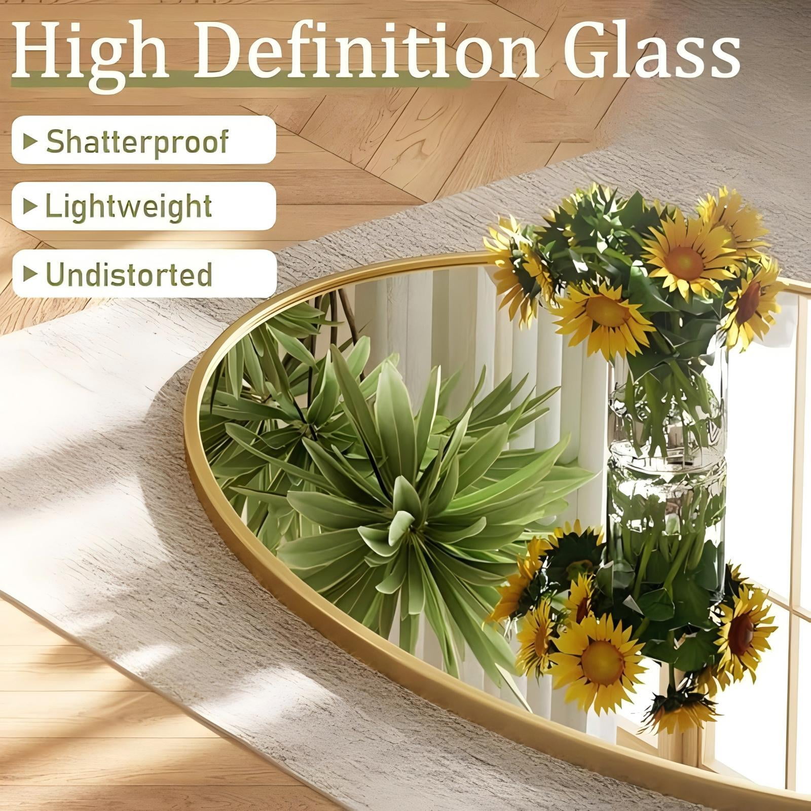 Mirstory Oval Bathroom Mirror 24"x36" Bathroom Vanity Mirror, Gold