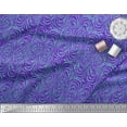 thumbnail image 3 of Soimoi Purple Modal Satin Fabric Leopard & Wild Animal Skin Printed Fabric 1 Yard 42 Inch Wide, 3 of 3