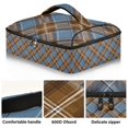 thumbnail image 2 of Iauyy Casserole Carrier for Hot Food Insulated Casserole Travel Carry Bag with Lid Food Warmer Bag for Party/Picnic,Blue and Brown Plaid, 2 of 7