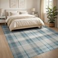thumbnail image 3 of ODIKA 8'x10' Washable Area Rug Non-Slip Chair-Friendly Mat Accessories Farmhouse Plaid Border Vintage Vanity Pink Decorations for Dining Room, Large Office, Lounge, 3 of 7