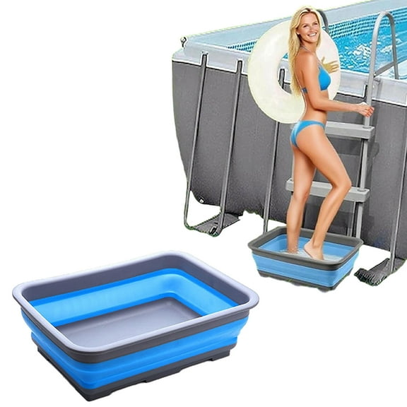 Swimming Accessories Portable Pool Foot Washer Silicone Foldable Rinse Aid Ideal for Convenient Use by Adults Kids and Seniors