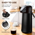 thumbnail image 3 of Dispensador de café Gezoss Airpot de acero inoxidable, 3 litros, 3 of 8