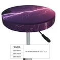 thumbnail image 4 of Fotbe Thunderstorm Violet Purple Stool Covers Round,Waterproof Round Bar Stool Covers Bar Chair Covers Washable Stool Cushion Slipcover for 12-14 Inch Chair-13 inch, 4 of 7