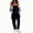 Black, variant on Womens Overalls Bib Overalls Barrel Leg Adjustable Strap Jean Pants Jumpsuits with Pockets