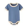 thumbnail image 2 of TGPMGRZ Baby Boys Bodysuits Comfort Cotton Short Sleeve Soft One Piece Outfits for 0-24M Blue 9-12 Months, 2 of 4