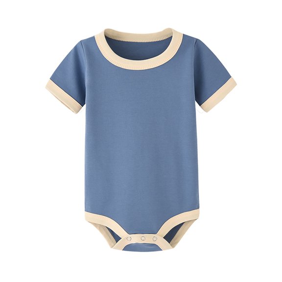 Baby Girls Bodysuits Soft Romper Outfit Comfortable Breathable Casual Wear For 0 24 Months, 6-9 Months, Blue