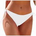 thumbnail image 3 of HCNTES Women's Bikini Bottoms Swimsuit High Cut Tankini Bottoms Mid Rise Swim Briefs(White,S), 3 of 9