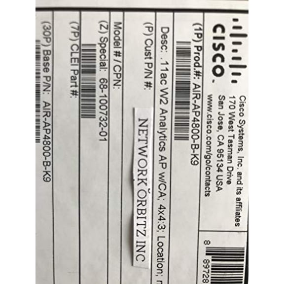 Cisco Aironet IEEE 802.11ac 5.20 Gbit/s Wireless Access Point