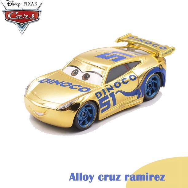 Auténtica colección de coches de Disney Pixar Cars Mater azul blanco oscuro Serie Skin Lightning McQueen coches de juguete de aleación para niños 1:55