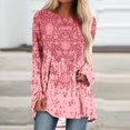 thumbnail image 1 of ICHUANYI Clearance Women's Fashion Loose Long Sleeve Round-Neck Blouse Christmas Printing T-Shirt Tops(Red, XL) ICHUANYI WER2023081403903, 1 of 5