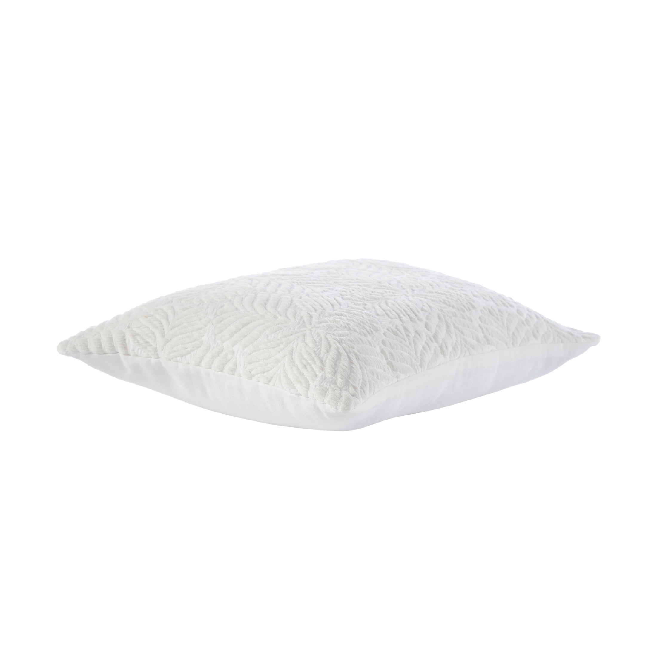 Better Homes & Gardens 14” x 20” Indoor & Outdoor Textured Leaf Pattern Decorative Pillows, Ivory