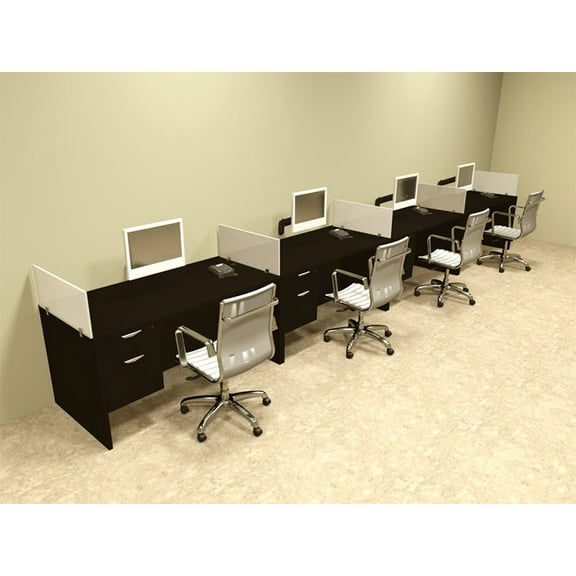 Four Person Divider MOdern Office Workstation Desk Set, #OT-SUL-SP32