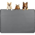thumbnail image 2 of Dog Food Mat, Extra Large 101 x 71cm Silicone Pet Feeding Mat with Raised Edge Pet Placemat for Small, Medium, and Large Pets Non-Slip, Easy to Clean (Blue), 2 of 7