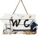 thumbnail image 1 of Mediterranean Hand Carved Wall Hanging Wooden WC Plaque Sign Board (Sailing Ship), 1 of 3