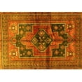 thumbnail image 1 of Ahgly Company Machine Washable Indoor Rectangle Persian Yellow Traditional Area Rugs, 7' x 9', 1 of 4