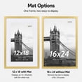 thumbnail image 2 of FungYuan 16x24 Gold Picture Frames Set of 3, Matted to 12x18 Wall Poster Frames for Photos, Prints, Artwork and Gallery Wall Decor, 2 of 9