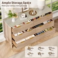 thumbnail image 5 of KeyWhat Fluted Dresser for Bedroom, Modern Wooden 6 Drawer Dresser, Storage Cabinet Chest of Drawers for Living Room, Natural Oak, 5 of 8