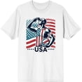 thumbnail image 3 of USA Athlete Adult White Crew Neck Short Sleeve Tee-XXL, 3 of 4