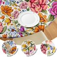 thumbnail image 4 of Pioneer Flower Floral Print Pattern Round Fitted Tablecloth with Elastic Edge,Dining Table Cover Waterproof,Outdoor Round Tablecloth for Camping,Dining,Indoor and Outdoor, 4 of 7