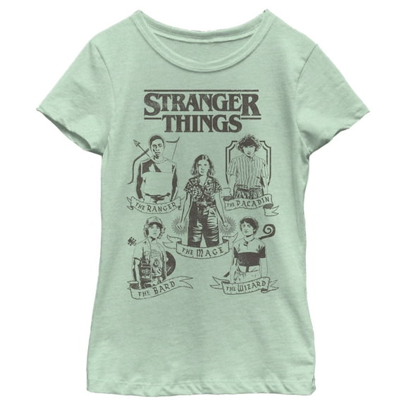 Netflix Girl's Stranger Things Group Shot Classes Graphic T-Shirt