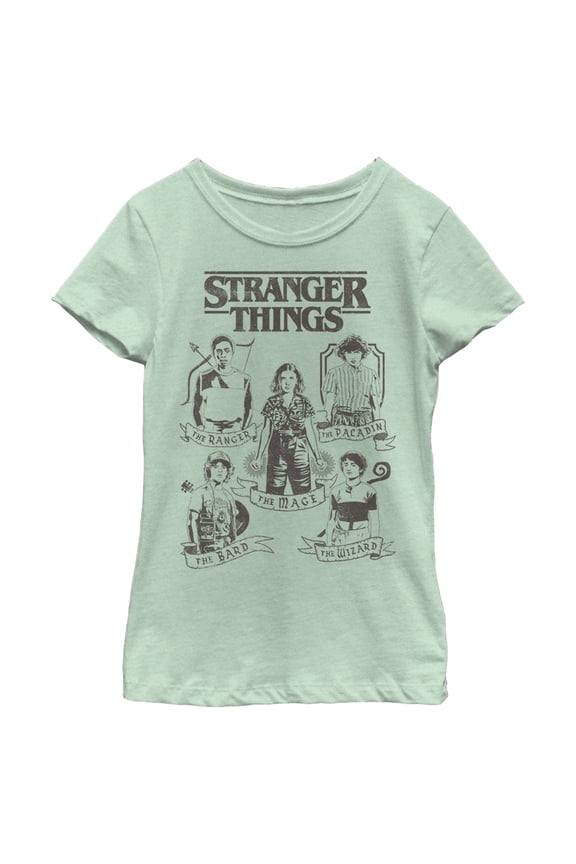 Netflix Girl's Stranger Things Group Shot Classes Graphic T-Shirt