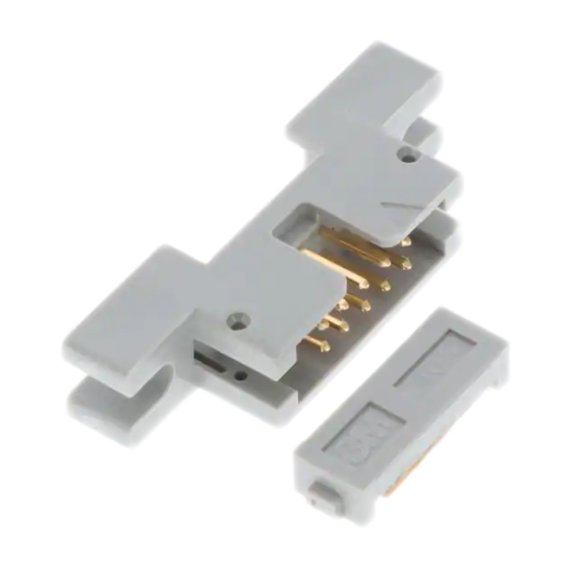 4610-6050 Conn Ejector Header PL 10 POS 2.54mm IDT RA Cable Mount - Bulk
