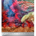 thumbnail image 3 of Soimoi Polyester Crepe Fabric Clown Fish & Shell Panel Print Fabric by Yard 52 Inch Wide, 3 of 3