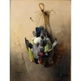 thumbnail image 2 of Theodor Lundh 15x18 Black Ornate Wood Framed Double Matted Museum Art Print Titled - Small for the Table Birds (1894), 2 of 5