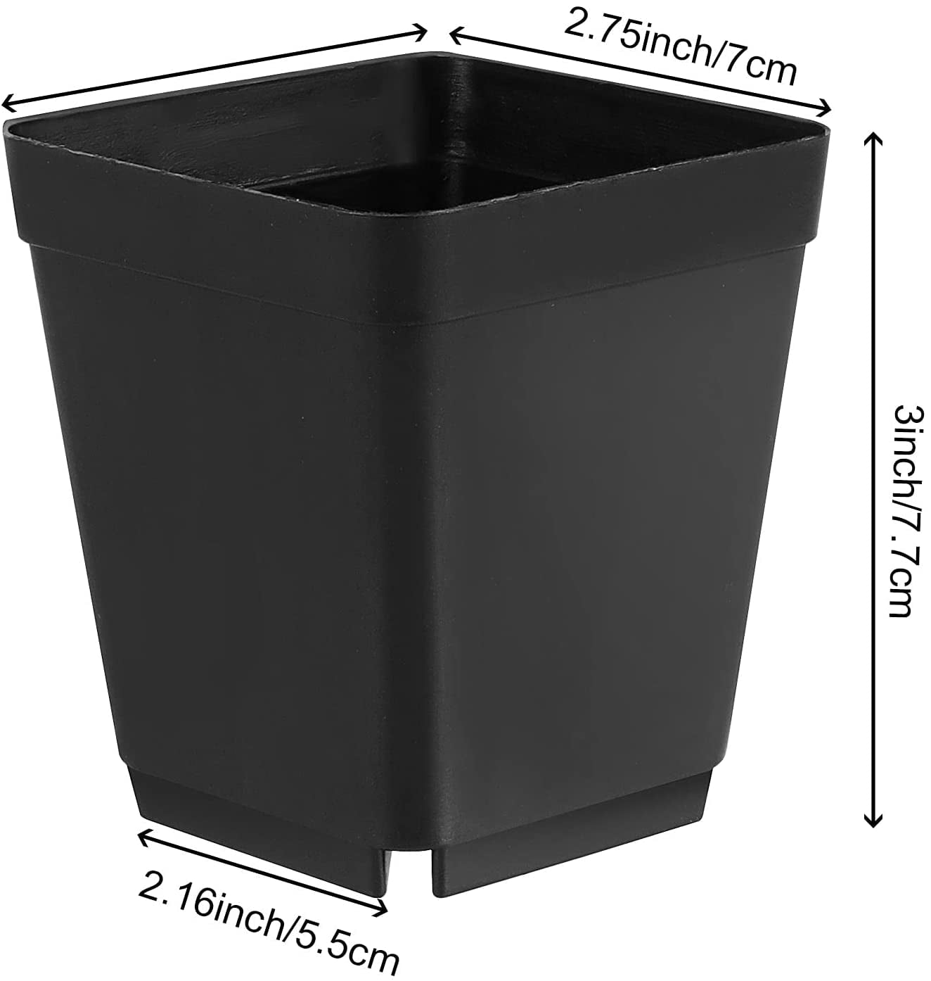 Buy ZOENHOU 100 Pack 2.7 Inch Small Seedling Plastic Pots, Black