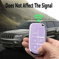 thumbnail image 6 of Key Fob Cover Compatible with Jeep Grand Cherokee Compass Cherokee Renegade Keychain Case Holder Protector,Purple-single Set, 6 of 6