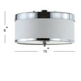 thumbnail image 3 of JONATHAN Y David 15" Metal LED Flush Mount, Chrome/White, JYL9032A, 3 of 6