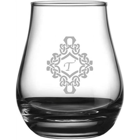 

Decorated T Monogram Etched 4.1oz Spey Dram Whisky Glass
