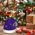 thumbnail image 6 of Balery Dark Purple Snowflakes Pattern Santa Hat Christmas Hat Funny Christmas Hat Christmas Knitted Beanie Hat For Men Women Adult, 6 of 6