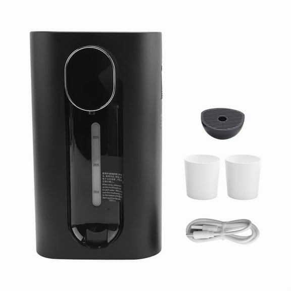 Quaqdae Mouthwash Dispenser for Bathroom, 18.26 Oz (540Ml) Touchless Auto Mouth Wash Dispenser with Magnetic Cups Black